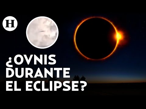 ¿Ovnis presenciaron el eclipse solar? Jaime Maussan comparte video de objeto alargado en el cielo