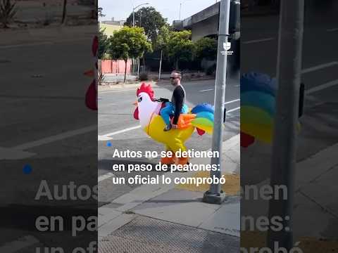 Los autos no se detienen en paso de peatones: así lo comprobó un oficial