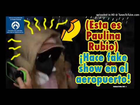 ¡Paulina Rubio hace fake show en el aeropuerto!