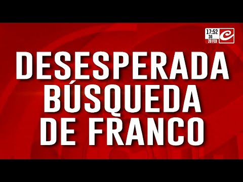 Desesperada búsqueda de Franco: salió a caminar y nunca volvió