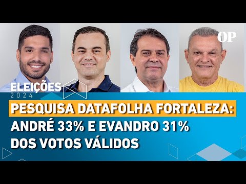 Pesquisa Datafolha Fortaleza: André 33%, Evandro 31% dos votos válidos; Wagner 17% e Sarto 14%