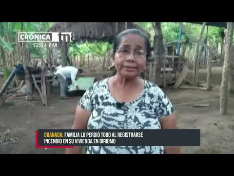 Pareja pierde su vivienda por incendio en el sector del Mombacho - Nicaragua
