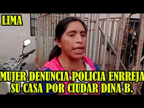 POLICIA IMPIDE INGRESO A SU CASA DE HUMILDE MUJER EN LIMA SU CASA FUE ENRREJADO NO LA DEJAN PASAR..