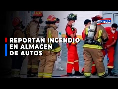 ??  Incendio se registró en un almacén de un taller de refacción de autos en el distrito de San Luis