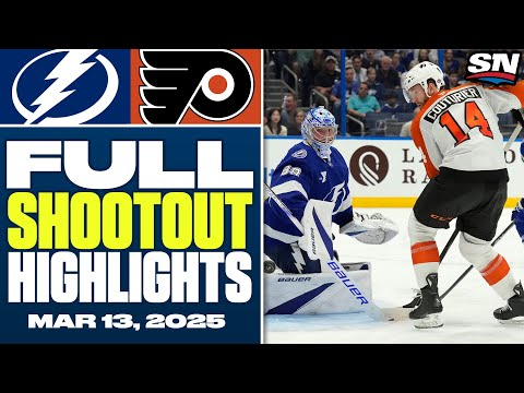Tampa Bay Lightning at Philadelphia Flyers | FULL Shootout highlights - March 13, 2025