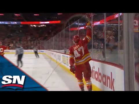 Flames Connor Zary Steals Loose Puck And Wires It Top Corner vs. Senators