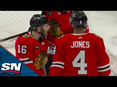 Blackhawks Jason Dickinson Bangs Home Rebound To Give Team Lead In Dying Minutes vs. Senators