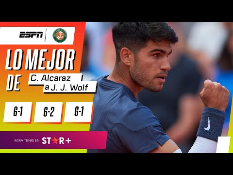 ¡CARLOS ALCARAZ LIQUIDÓ UN GRAN PARTIDO EN SETS CORRIDOS PARA AVANZAR EN ROLAND GARROS! | RESUMEN