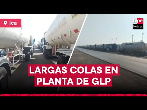 Desabastecimiento de GLP: camiones realizan largas colas en planta de gas licuado de petróleo
