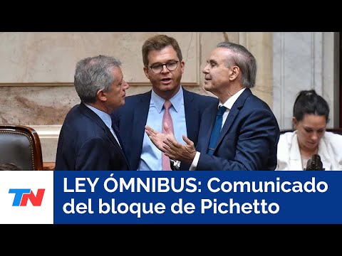 LEY ÓMNIBUS I El bloque de Pichetto en Diputados adelantó que no acompañará algunos artículos