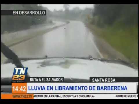 Se reportan fuertes lluvias en Libramiento de Barberena