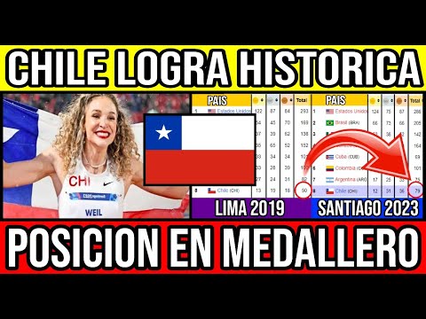 Chile Logra HISTORICA Posición en Medallero  Medallero Panamericano 2023