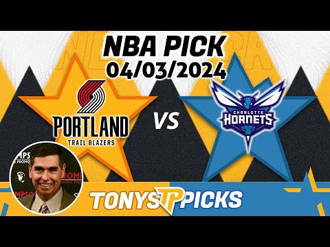 Portland Trail blazers vs. Charlotte Hornets 4/3/2024 FREE NBA Picks and Predictions on NBA Betting