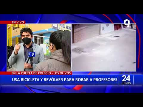 Los Olivos: Ladrón en bicicleta encañona y asalta a profesores