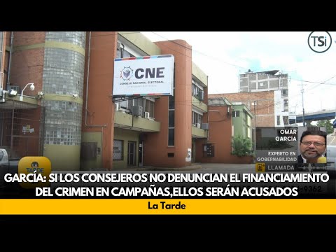 García: si los consejeros no denuncian el financiamiento del crimen en campañas,ellos serán acusados