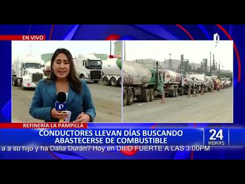 Conductores llevan días buscando abastecerse de combustible en Refinería La Pampilla