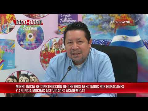 Avanza reconstrucción de colegios afectados por huracanes en Nicaragua