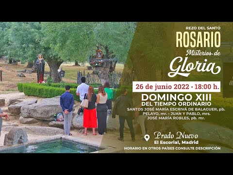 SANTO ROSARIO MEDITADO de hoy Domingo (Misterios Gloriosos) en DIRECTO desde PRADO NUEVO a las 18 h.