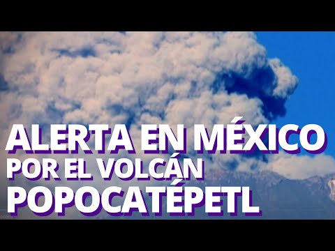 Volcán Popocatépetl y ceniza alertan a Puebla, México