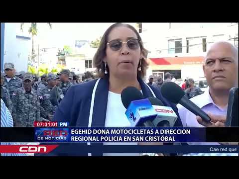 EGEHID dona motocicletas a Dirección Regional Policía en San Cristóbal