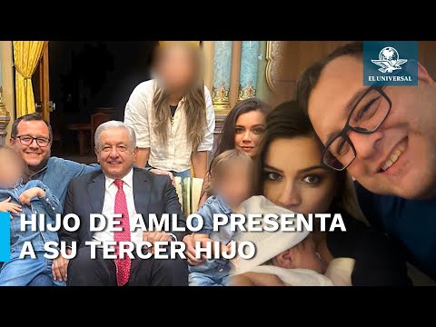 Nace tercer nieto de AMLO; Jose? Ramo?n Lo?pez Beltra?n presenta a su recie?n nacido