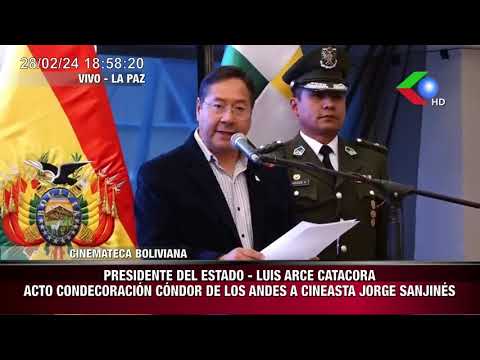 Unidad Móvil - Presidente, Luis Arce, Acto de Condecoración Condor de los Andes