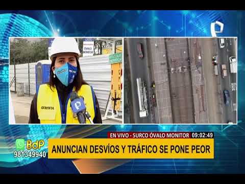 Obras en óvalo Monitor: conozca los desvíos ante reducción de carriles en av. Javier Prado
