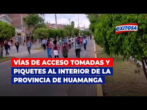 Vías de acceso tomadas y piquetes al interior de la provincia de Huamanga