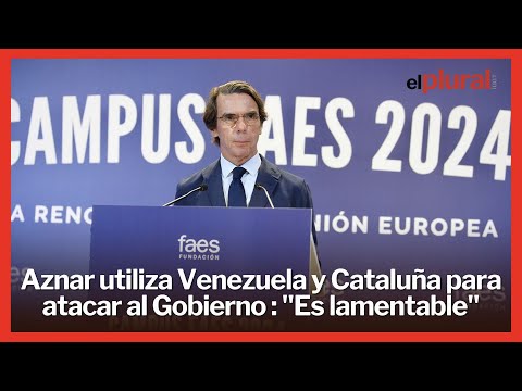 Aznar utiliza Venezuela para atacar al Gobierno de Sánchez