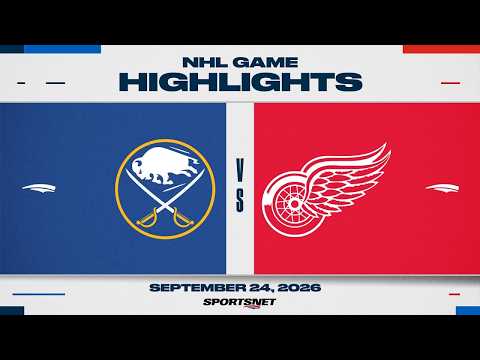 NHL Pre-시즌 하이라이트 | 세이버스 대 레드윙스 - 2026년 9월 25일
