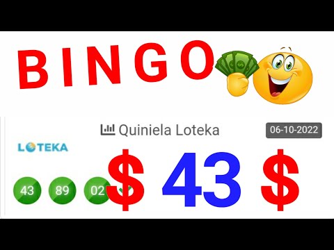 BINGO  43  PREMIO MAYOR lotería LOTEKA/PALÉ Y SÚPER para GANAR las LOTERÍAS/NÚMEROS GANADORES HOY