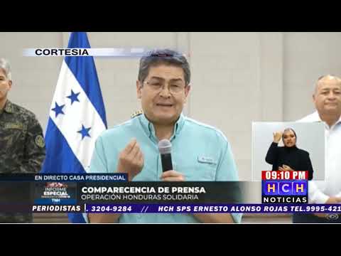 Presidente Hernández anuncia Operación Honduras Solidaria