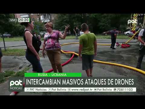 Internacional: Rusia y Ucrania intercambian masivos ataques de drones que dejan varios heridos