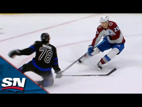 Nathan MacKinnon Sprints Down Ice To Find Andrew Cogliano Wide Open