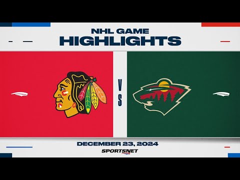 NHL Highlights | Blackhawks vs. Wild - December 23, 2024