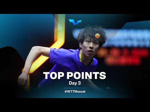 Table Tennis 🥍 Top Points of Day 3 | WTT Contender Muscat 2022