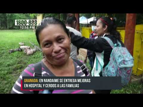 Alcaldía municipal de Nandaime realiza mejoras en hospital y entregan bonos porcinos - Nicaragua