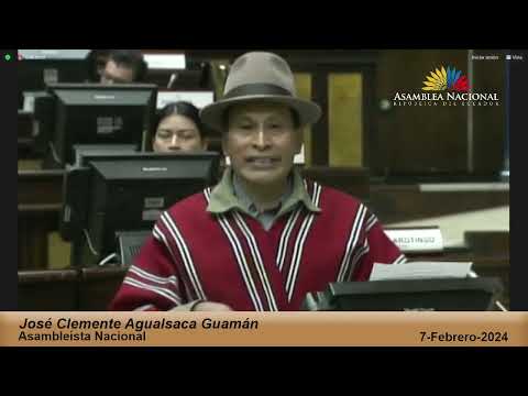 Asambleísta José Agualsaca - Sesión 887 - #TLCEcuadorChina