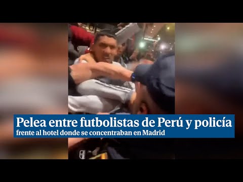 Futbolistas de la selección peruana y Policía Nacional se enfrentan en un hotel de Madrid