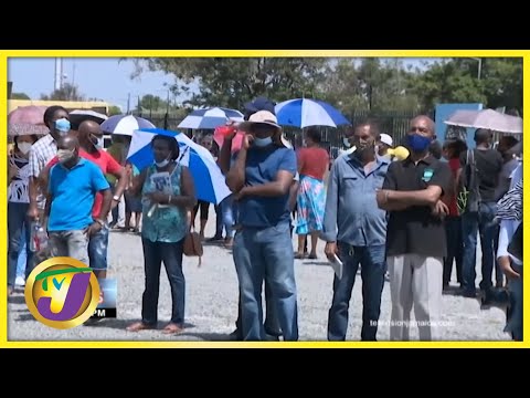 Chaos at Jamaica's Vaccination Blitz Site | TVJ News - June 19 2021