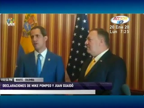 Mike Pompeo y Juan Guaidó se reunieron este lunes en Colombia