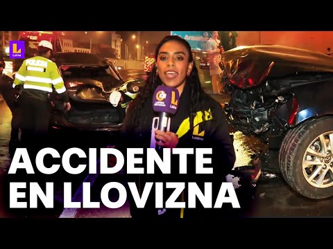 Un herido en Miraflores tras fuerte accidente en vía expresa: Carro quedó completamente destrozado