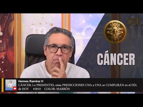 CÁNCER: Lo PRESIENTES, estas PREDICCIONES UNA a UNA se CUMPLIRÁN en el DÍA de HOY.