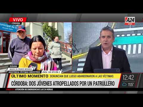 Atropellados por un patrullero en Córdoba: Dejaron a los chicos tirados como perros