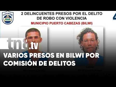 Presentan a sujetos señalados por múltiples delitos en Bilwi - Nicaragua