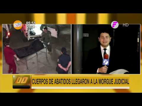 Cuerpos de abatidos llegaron a la morgue judicial de Asunción