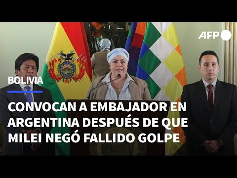 Bolivia convoca a embajador en Argentina después de que Milei negó fallido golpe | AFP