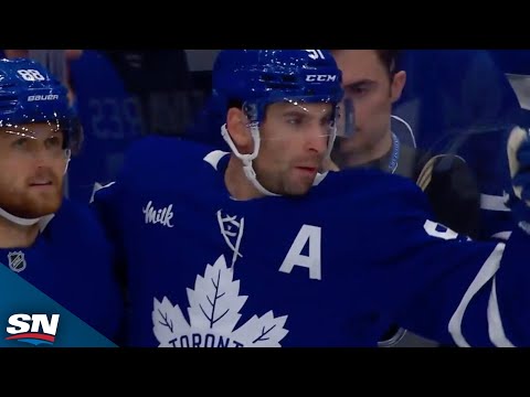 John Tavares Stuffs In Loose Puck For 500th Point With Maple Leafs