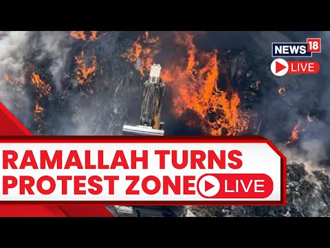 Israel Vs Palestine | Palestinian Protesters Gather In Ramallah | Israel-Hamas Conflict LIVE Day 10