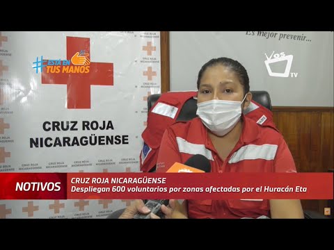HURACÁN ETA: Cruz Roja Nicaragüense despliega más de 600 voluntarios en zonas afectadas